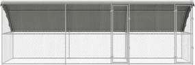 vidaXL Κλουβί Σκύλου 3 pcs Ασημί 6 x 2 x 2 m Γαλβανισμένος χάλυβας