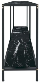 vidaXL Τραπέζι Κονσόλα Μαύρο 140 x 35 x 75,5 εκ. από Ψημένο Γυαλί