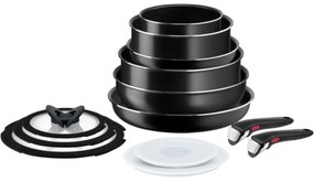 Σετ Τηγάνια Tefal Ingenio Easy Cook Clean 13 Τεμάχια Μαύρο Αλουμίνιο