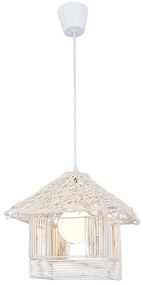 Φωτιστικό Οροφής 414LRC1691 Φ35x120cm 1xE27 24W White Opviq