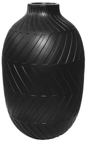MarHome FIBERGLASS ΒΑΖΟ ΜΑΥΡΟ ΜΑΤ / ΑΝΑΓΛΥΦΟ ΜΟΤΙΒΟ - Φ38x60cm 1/ΚΙΒ  06-94713