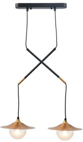 Φωτιστικό Οροφής Δίφωτο Aca Layla HL4312P46BB Brass