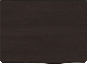 vidaXL Πάγκος Μπάνιου Σκούρο Καφέ 40x30x(2-6) εκ. Επεξεργ. Μασίφ Ξύλο