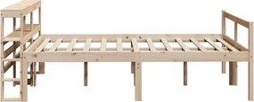 vidaXL Σκελετός Κρεβατιού 2 τμχ. Φυσικό 120 x 200 cm
