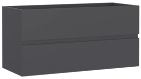 vidaXL Ντουλάπι Νιπτήρα Γκρι 90 x 38,5 x 45 εκ. από Μοριοσανίδα