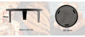 Φούρνος μικροκυμάτων Finlux FMO-2525, 4250W, 25 l, 8 προγράμματα, Συναγωγή, Γκριλ, Χρονοδιακόπτης, Μαύρο