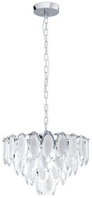 Φωτιστικό Οροφής 39721 Carvario E14/7 Chrome Eglo Metal, Glass