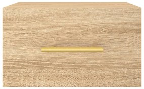 vidaXL Κομοδίνα Επιτοίχια Sonoma Δρυς 35 x 35 x 20 εκ.