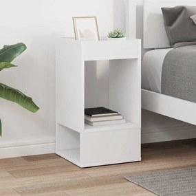 vidaXL End Table Λευκό 30 x 30 x 56 εκ. Επεξεργασμένο ξύλο