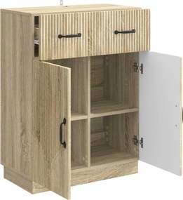 vidaXL Πλαϊνό γραφείο με συρτάρι Sonoma Δρυς 66 x 34,5 x 87 εκ.