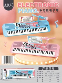 Παιδικό αρμόνιο με μικρόφωνο - 808-19B - 233070 - Blue