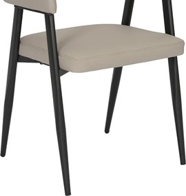 Πολυθρόνα Sezan pakoworld pu σε γκρι-μπεζ απόχρωση 56x55x78εκ