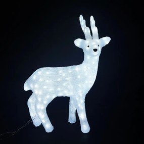 ACRYLIC STANDING REINDEER 150 LED ΛΕΥΚΑ IP44 57,5*32*74,5cm  30cm ΚΑΛ. ACA X08150224