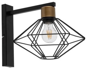 Φωτιστικό Τοίχου-Απλίκα Vario 40562 35x28x25cm 1xE27 60W Black-Gold Sigma Lighting