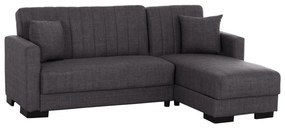 ΚΑΝΑΠΕΣ ΚΡΕΒΑΤΙ GHUFRAN ΓΩΝΙΑ ΑΝΑΣΤΡΕΨΙΜΗ ΓΚΡΙ ΜΕ ΑΠΟΘΗΚΕΤΙΚΟ ΧΩΡΟ HM3244.03 202x140x78Yεκ.