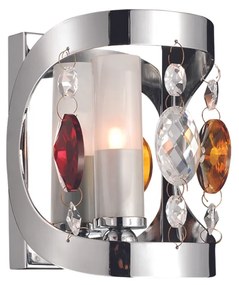 Φωτιστικό Τοίχου - Απλίκα MB0810-1A WALL LAMP CHROME CRYSTAL. - Ακρυλικό - 77-1810