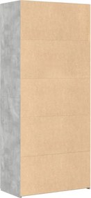 vidaXL Ντουλάπι Γκρι Σκυροδέματος 80x42,5x185 εκ. Επεξεργασμένο Ξύλο
