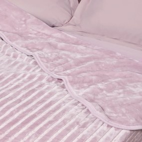Κουβέρτα Βελουτέ Υπέρδιπλη (220x240) Das Home 1383 Dusty Pink