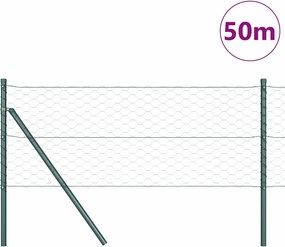 vidaXL Στύλος Περιφράξεων Γκρι 50 x 0,6 m (πλέγμα 50 mm)