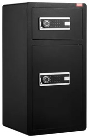 VEVOR Double Door 5.5 cu.ft Safe Box with Key Lock Password Cabinet Black