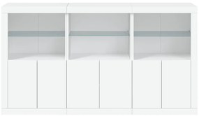 vidaXL Μπουφές με Φώτα LED Λευκός 181,5 x 37 x 100 εκ.