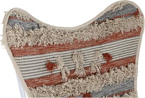 Κήπος πολυθρόνα DKD Home Decor Λευκό Πορτοκαλί Σίδερο 74 x 65 x 90 cm