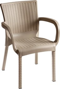 Τραπεζαρία Icon-Festive pakoworld σετ 3τεμ PP σε cappuccino απόχρωση