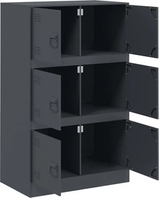 vidaXL Μπουφές Ανθρακί 67x39x107 εκ. από Ατσάλι