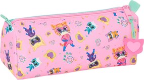 Κασετίνα SuperKitties Ροζ Τυρκουάζ 21 x 8 x 7 cm