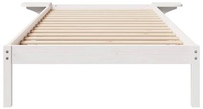 vidaXL Κρεβατοκάμαρα με Πλαϊνά Τραπέζια Λευκό 100 x 210 cm