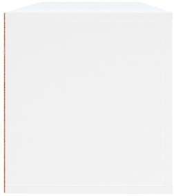 Παπουτσοθήκη Επιτοίχια Λευκή 100x35x38 εκ. Επεξεργασμένο Ξύλο - Λευκό