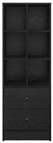 vidaXL Highboard Μαύρη δρυς 45.5 x 34 x 127 εκ Επεξεργασμένο ξύλο