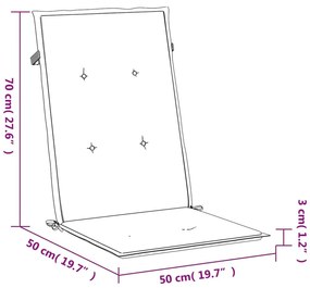 Μαξιλάρια Καρέκλας Κήπου με Πλάτη 6 τεμ. Taupe 120x50x3 εκ. - Μπεζ-Γκρι