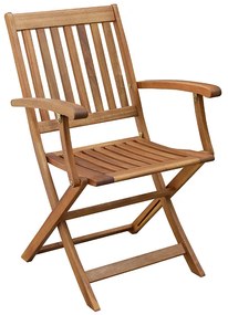 Πολυθρόνα Joter πτυσσόμενη ξύλο ακακίας φυσικό 53x60x90εκ Υλικό: ACACIA 282-000011
