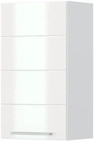 Ντουλάπι κρεμαστό Hudson V7-40-1K-Λευκό - Λευκό γυαλιστερό