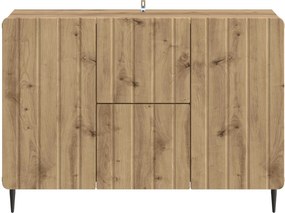 vidaXL Πλαϊνό γραφείο με συρτάρι Artisan Δρυς 89 x 34,5 x 62 εκ.