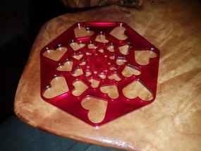 Intra απο ξύλο plywood 3mm-4mm πάχος - Σουβέρ Mandala Heart Δίασταση 30x30 cm Intraeaxys-eo0qdgw1