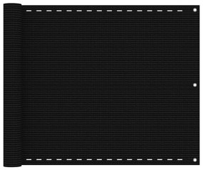 Διαχωριστικό Βεράντας Μαύρο 75x400 εκ. από HDPE