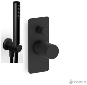 Eurorama Eletta Tecno Black Matt Μίκτης Εντοιχισμού 2 εξόδων με Εκτροπέα+Παροχή νερού