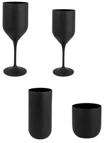 Σετ Κρυστάλλινα Μαύρα Ποτήρια Crystalex Umma – 24τμχ