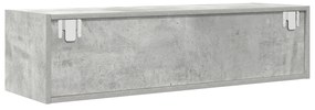 vidaXL Κομμάτι Τηλεόρασης Γκρι Σκυρόδεμα 100x31x25,5 εκ Επεξεργασμένο Ξύλο