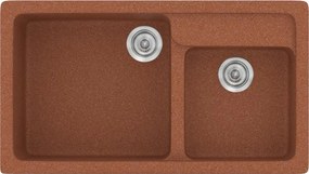 Kitchen Sink Sanitec Classic 317 Inset 90x51 cm Granite Terracotta