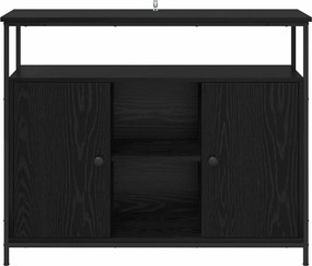 vidaXL Πλαϊνό γραφείο Μαύρη Οξυά 100 x 35 x 80 εκ. Επεξεργασμένο ξύλο