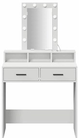vidaXL Τραπέζι περιποίησης Λευκό 79 x 41 x 140 εκ. Επεξεργασμένο ξύλο