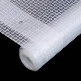 vidaXL Μουσαμάς με Ύφανση Leno Λευκός 4 x 5 μ. 260 γρ./μ²
