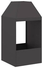 vidaXL Μαύρη Εστία Φωτιάς 50x50x100 εκ. από Ατσάλι