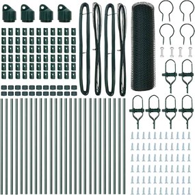 vidaXL Στύλος Περιφράξεων Πράσινο 50 x 0,6 m (δίχτυ 13 mm)