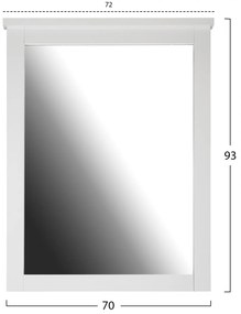 ΚΑΘΡΕΠΤΗΣ ΤΟΥΑΛΕΤΑΣ ROSEMARY HM314.05 ΛΕΥΚΟΣ 72X93 εκ.