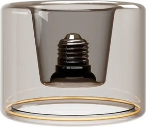 Επιτραπέζιο Πορτατίφ MAG-Y με Φυμέ Λαμπτήρα Ghost και Στρογγυλή Βάση Μαύρο