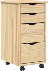 vidaXL Σετ Γραφείου και Κινητού Ντουλαπιού MOSS 2 pcs Καφέ